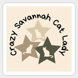 Crazy Savannah Cat Lady Sticker